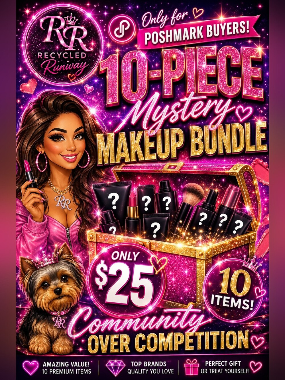 10-Piece Lux Mystery Makeup Bundle